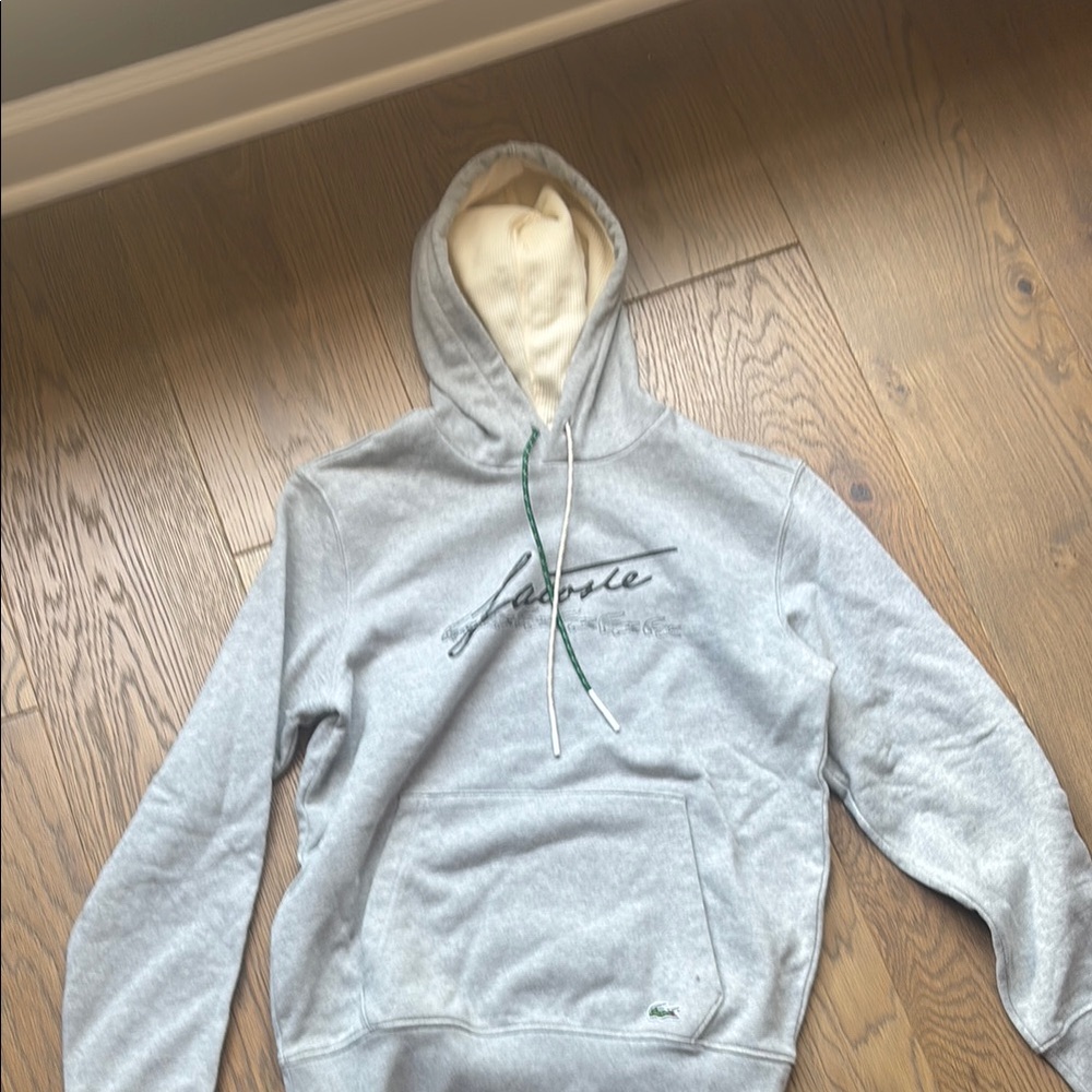 Lacoste Gray Sweatshirt Hoodie Casual Comfort